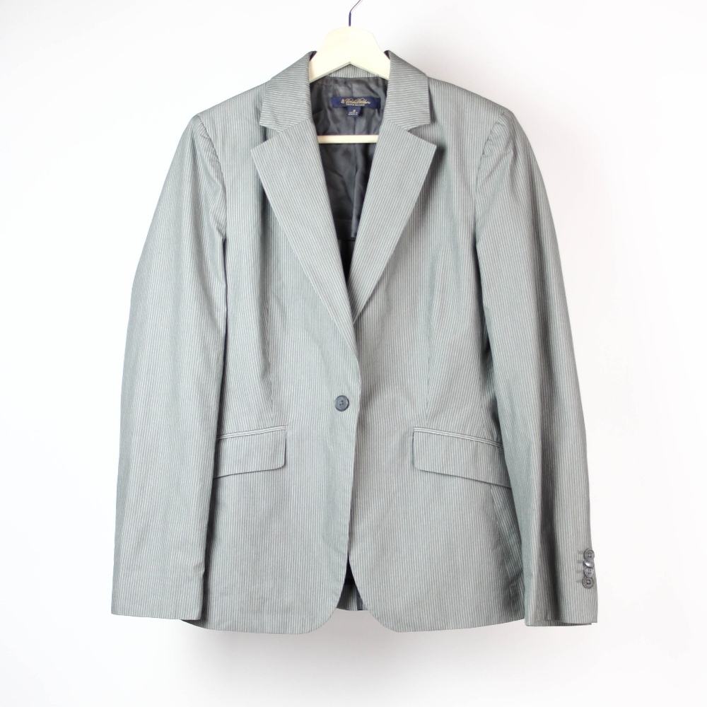Brooks Brothers Blazer 🍁 Pinstriped Cotton Flaw